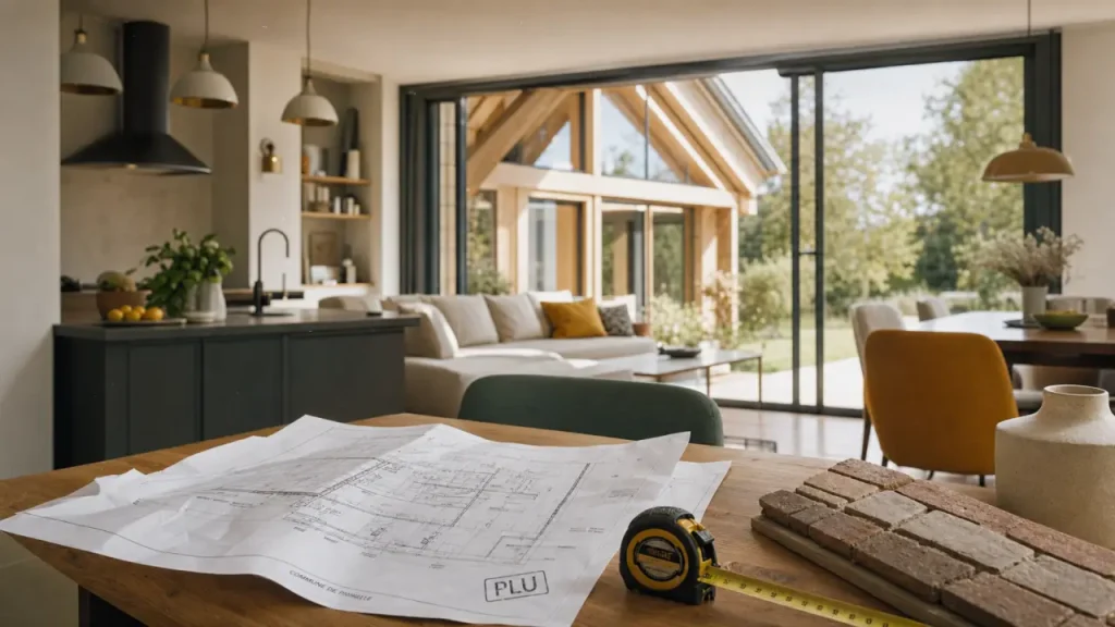 Agrandir la maison : extension bois et fenêtre vers jardin, plan PLU