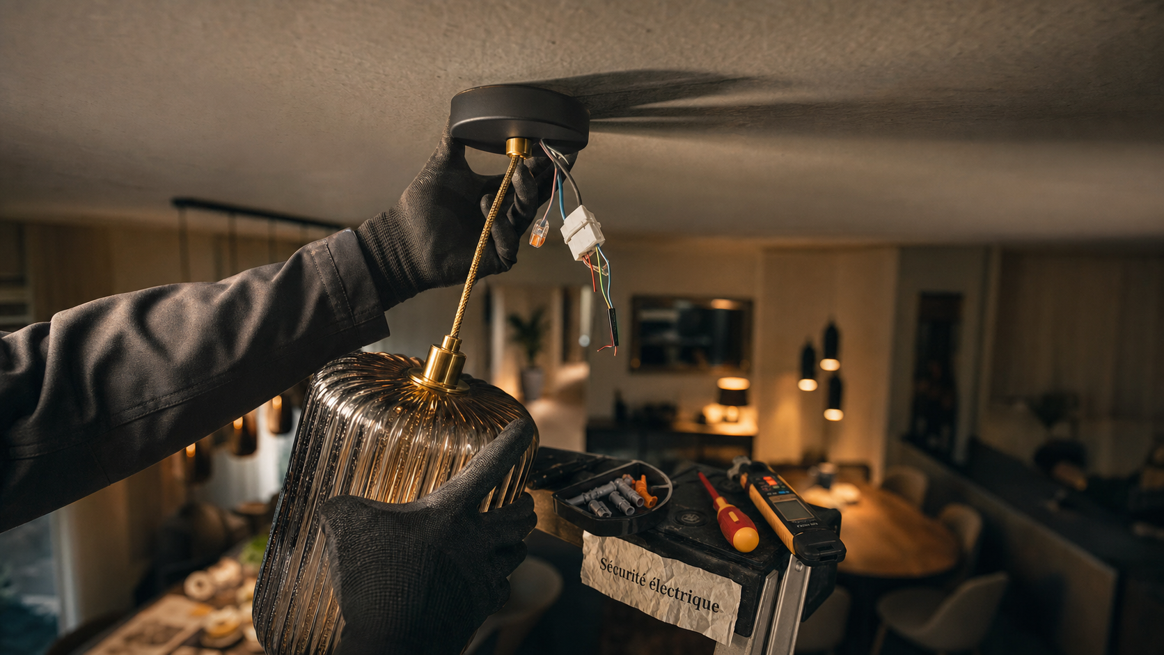 Installer luminaire plafond : sécurité et fixations au plafond
