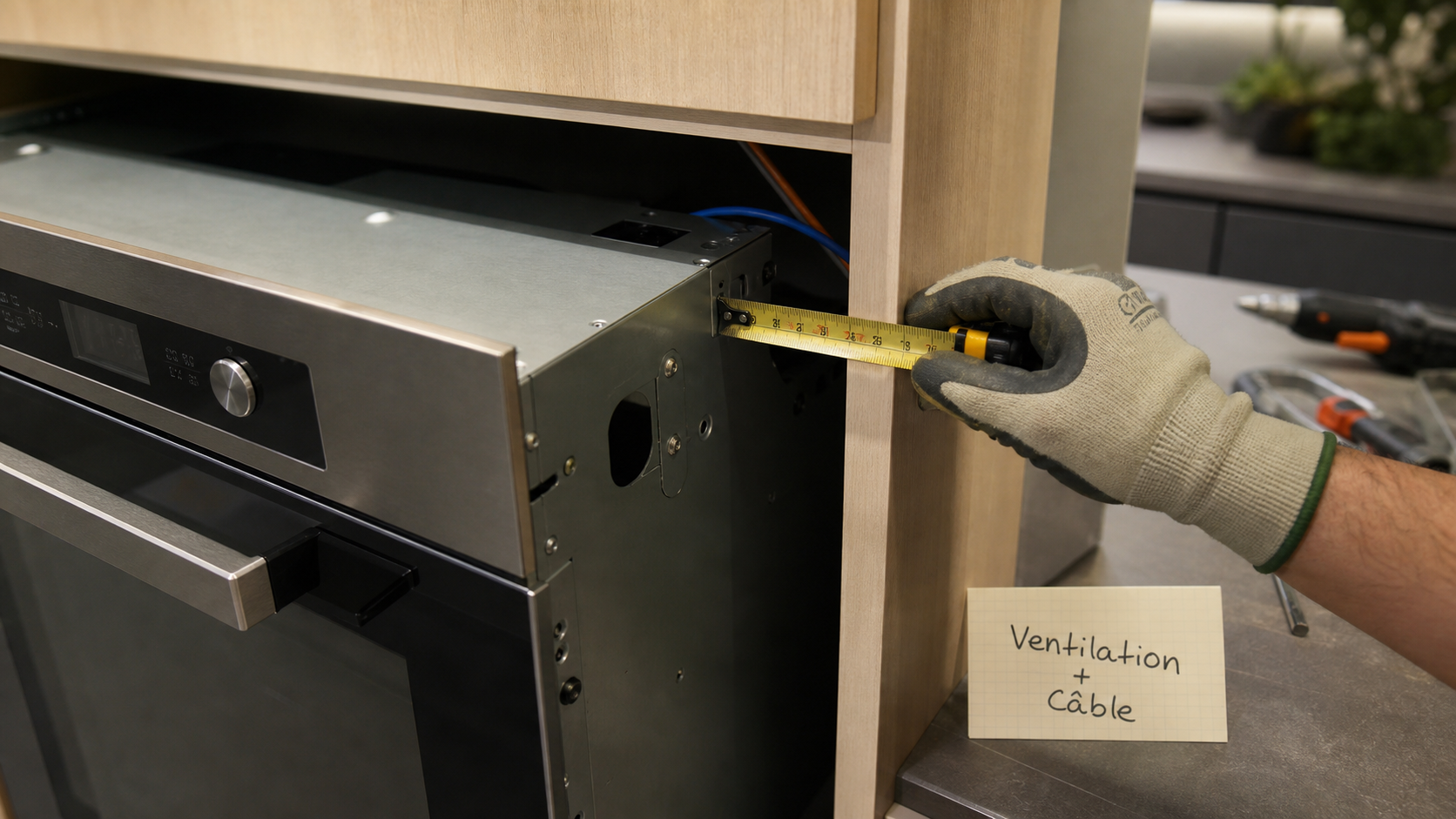 Installer un four encastrable : ventilation et pose 20A