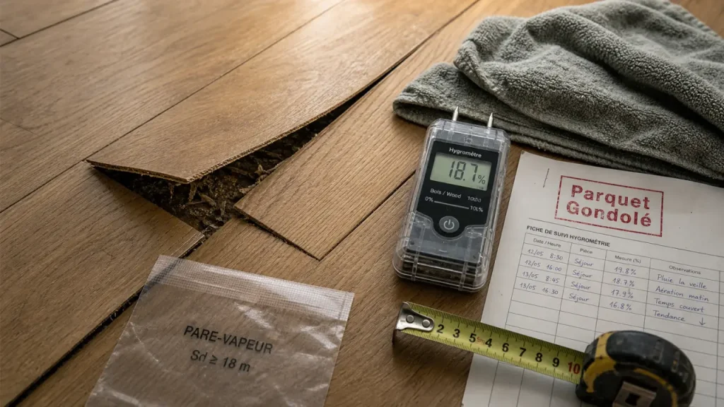 Parquet qui se soulève : diagnostic humidité et solutions