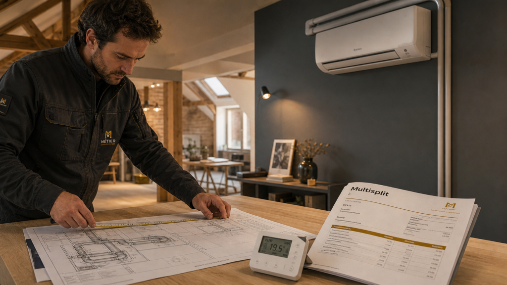 Prix climatisation maison 100m2 : multisplit ou gainable, devis et technicien
