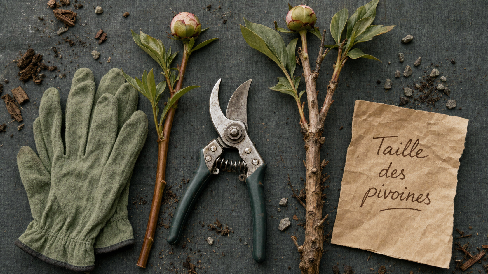 Quand tailler les pivoines : sécateur et tiges de pivoine pour la taille en automne