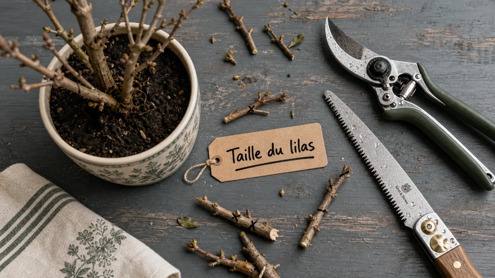 Quand tailler le lilas des indes : outils et branches en dormant, fin février à mi-avril