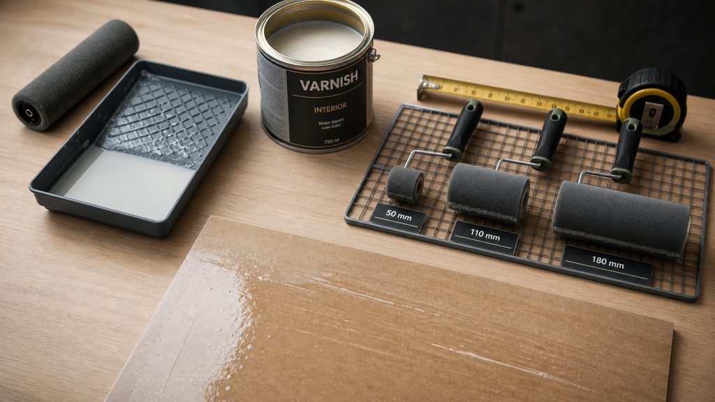 Rouleau en mousse pour quelle peinture : application sur MDF, pot de vernis et bacs à peinture
