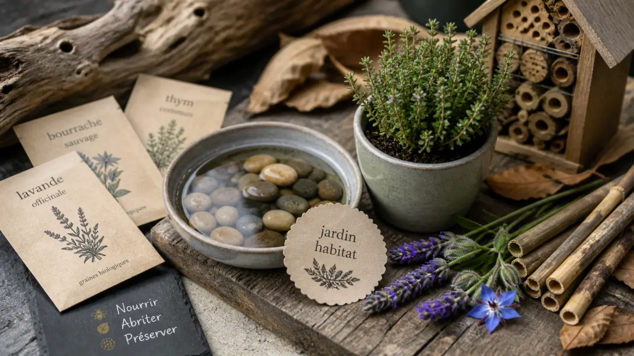 Attirer les pollinisateurs au jardin : eau peu profonde, thym et fleurs