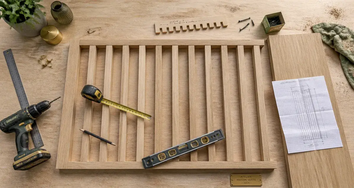 Fabriquer claustra bois : tasseaux droits et fixation sans faux pas