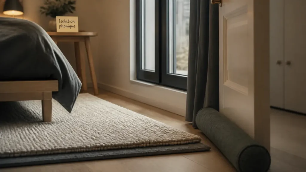 Isolation phonique pour chambre : fenêtre et porte à traiter