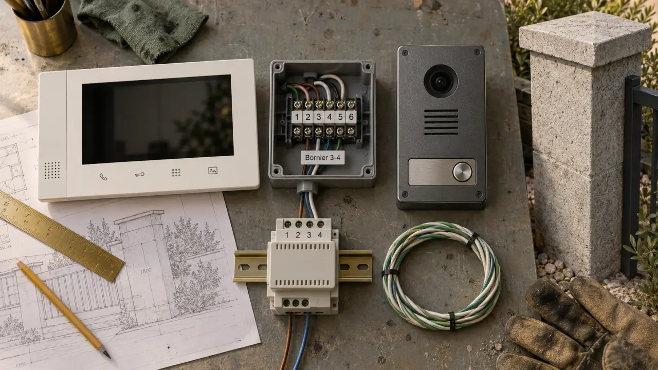 Cablage interphone : relier platine et moniteur sans brancher 230 V