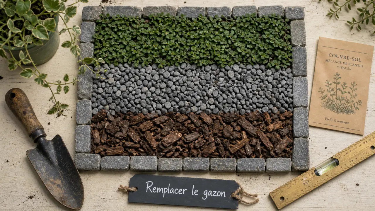 Par quoi remplacer le gazon : couvre-sols, graviers ou pelouse synthétique
