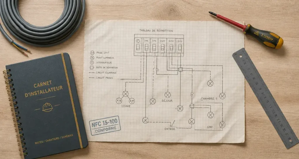 Plan électrique de maison : 6 étapes pour réussir une installation conforme à la norme NFC 15-100